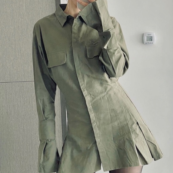 Lioness Dress Olive Green - Picture 2 of 4